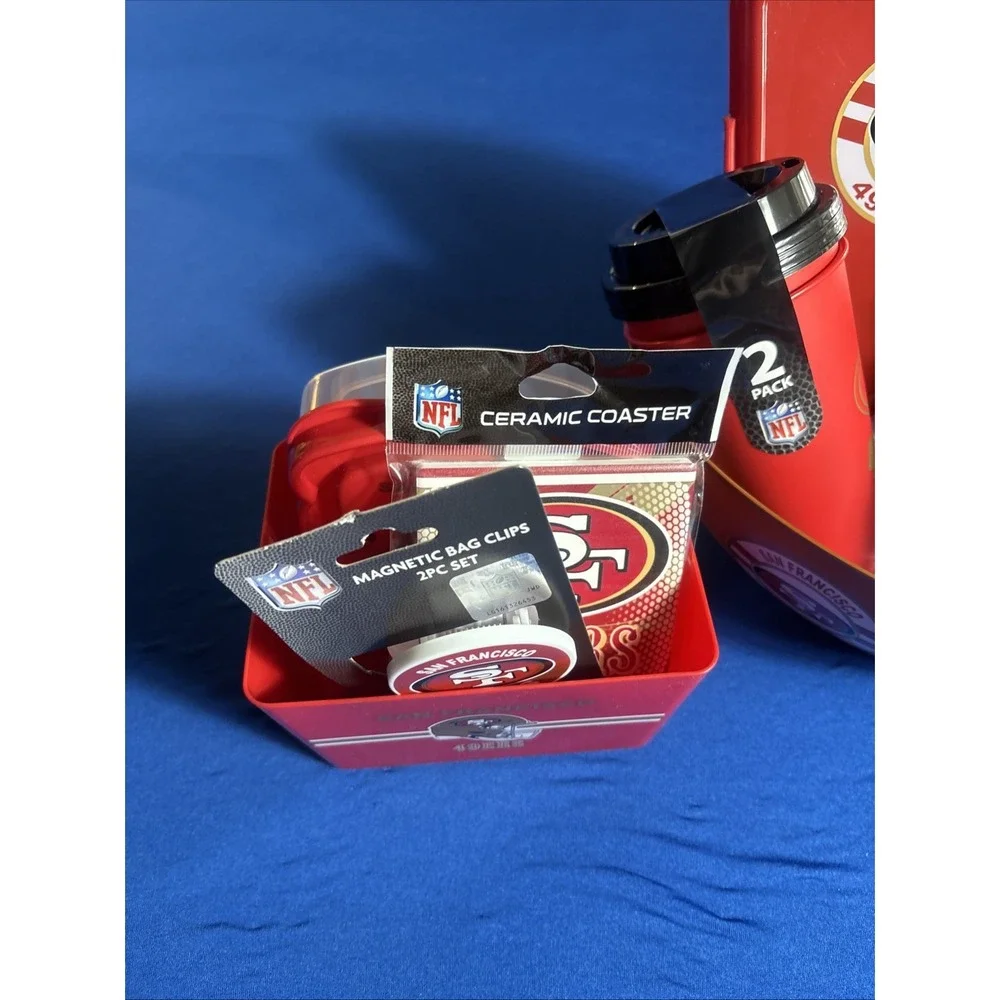 San Francisco 49ers Cups,pizza & Sandwich Container,chip Bowl Bundle Of 11 NFL